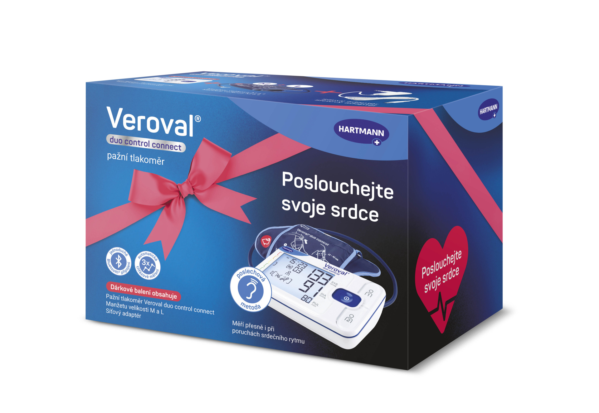 Veroval Duo Control Connect - Darčekové balenie + darček antistresové srdce