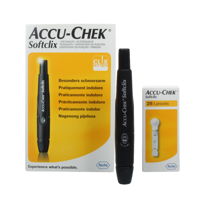 Accu-Chek Softclix Kit, Odberová autolanceta + 25 Accu-Chek Softclix Lancet