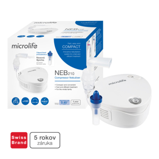 Inhalátor Microlife NEB 210 + nosová sprcha ZADARMO